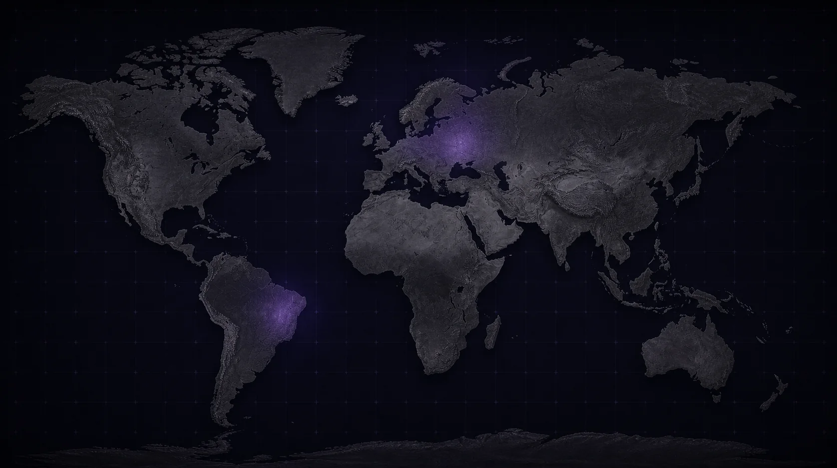 Mapa-múndi da presença internacional da Engaja Lab