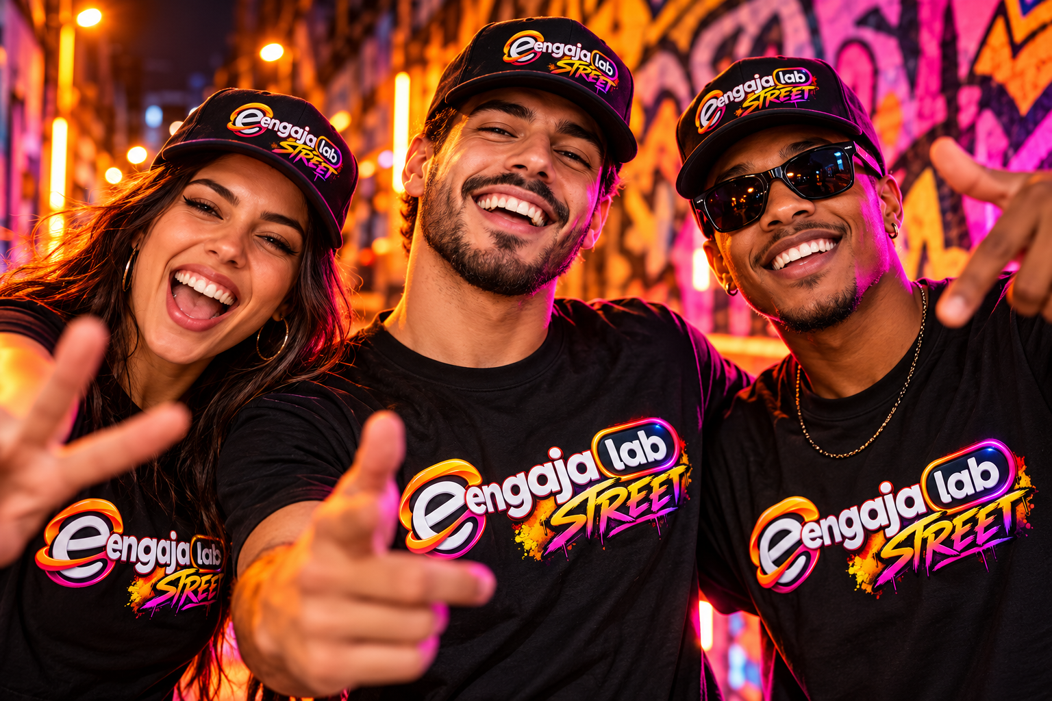 Equipa de promotores com a identidade Engaja Street