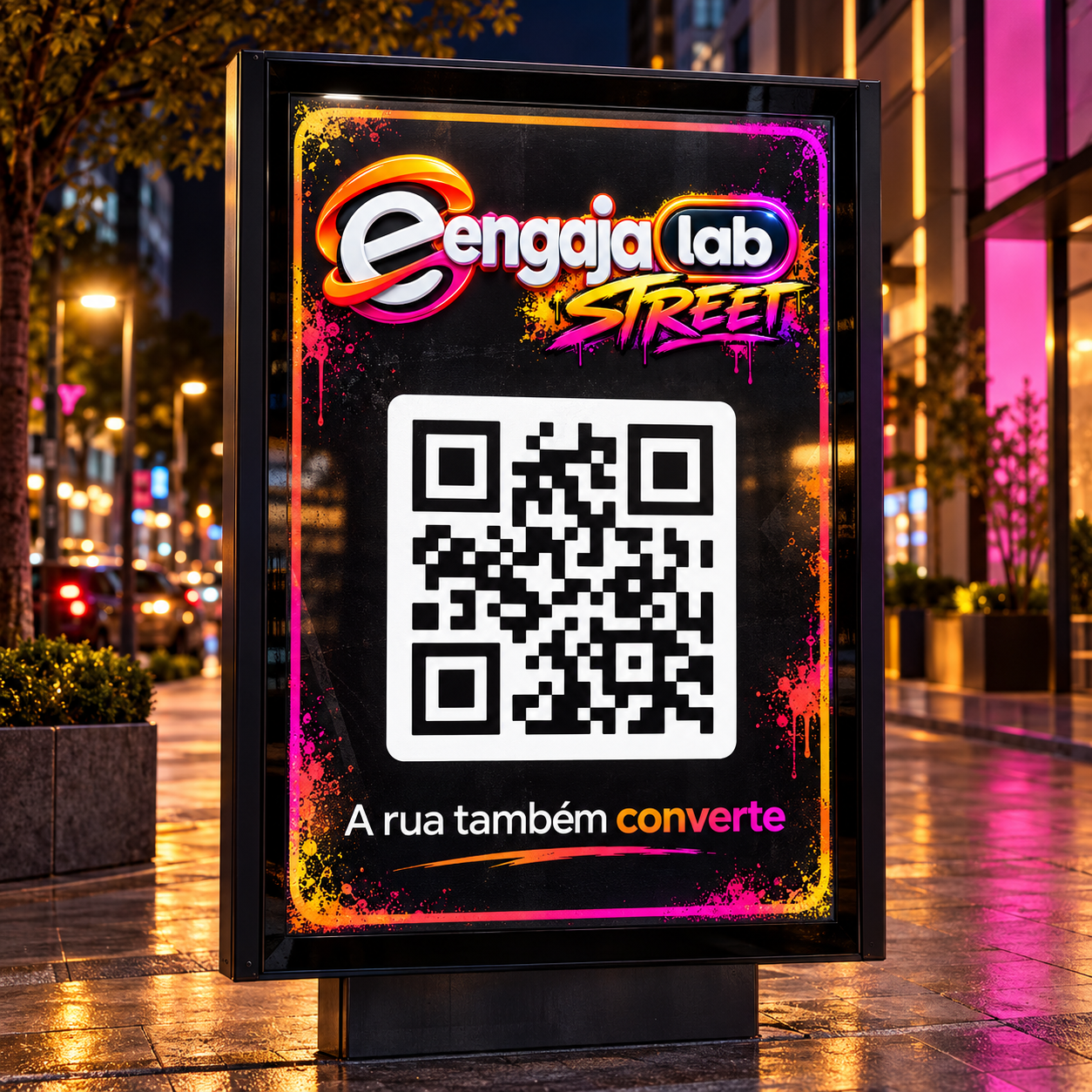 Arte publicitária Engaja Street: Em locais públicos